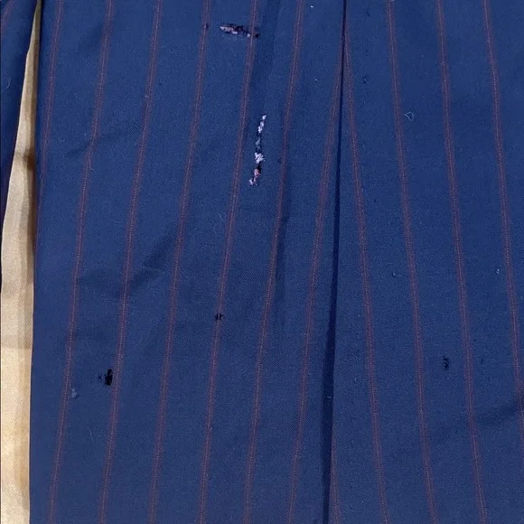William Hunt SAVILE Row Men's Navy Pinstripe Blazer